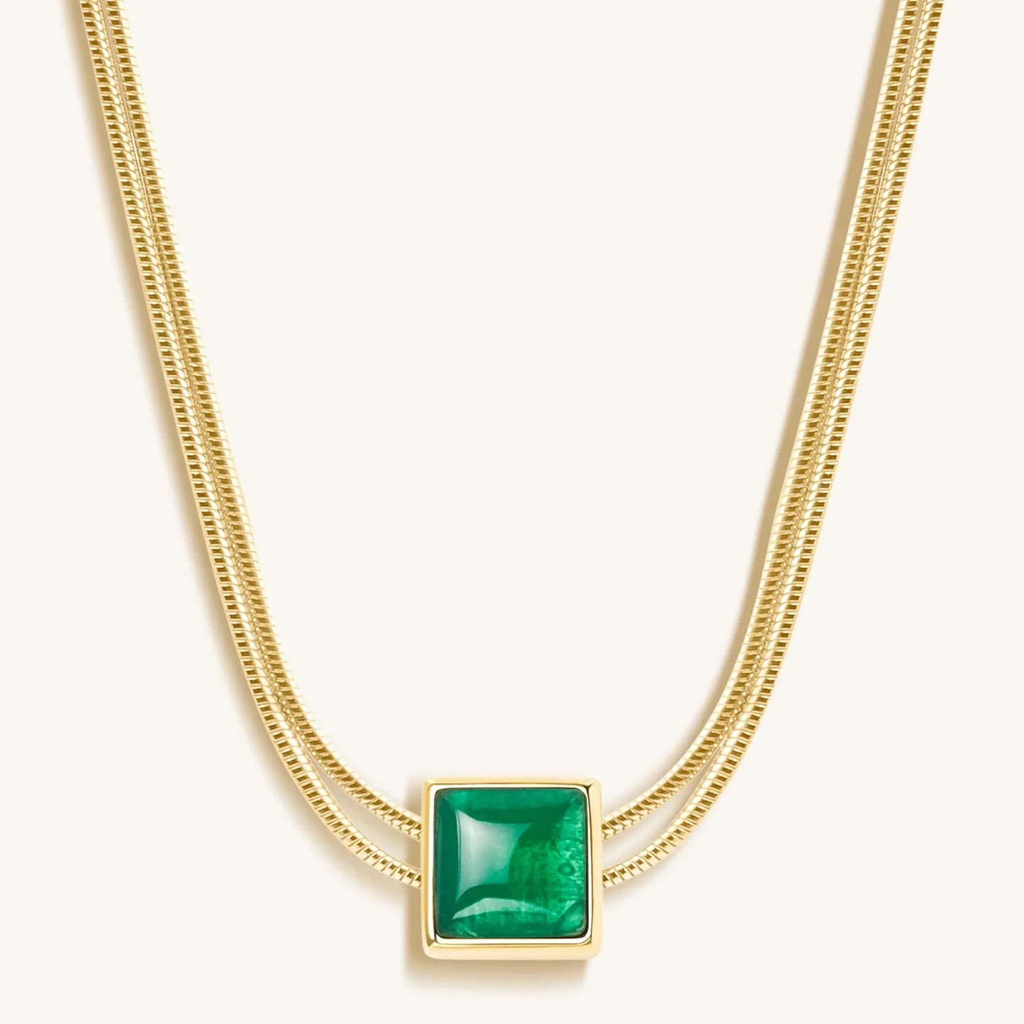 Devote & Achieve Emerald Evil Eye May Birthstone Necklace — Gift