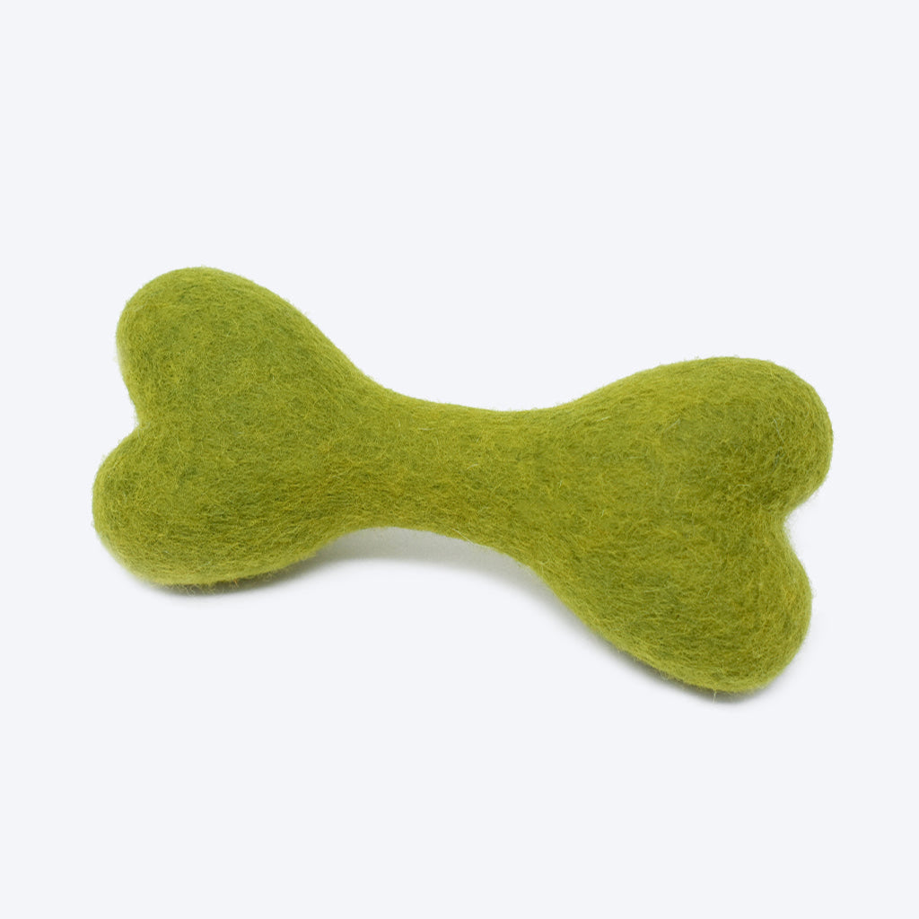 Eco-Friendly MB Woolbone – Durable Natural Wool Dog Fetch Toy