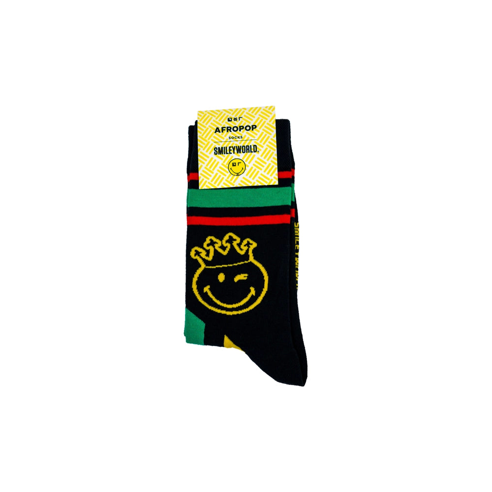 Afropop Crown Socks – Bold, Colorful Collab with SmileyWorld™