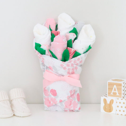 Floral Baby Gift Set for Girls – Unique Layette Bouquet