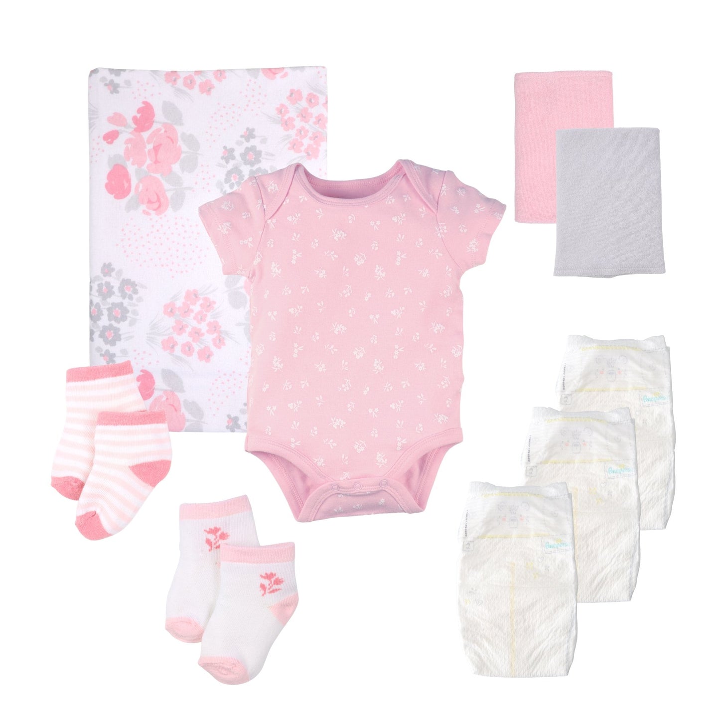 Floral Baby Gift Set for Girls – Unique Layette Bouquet