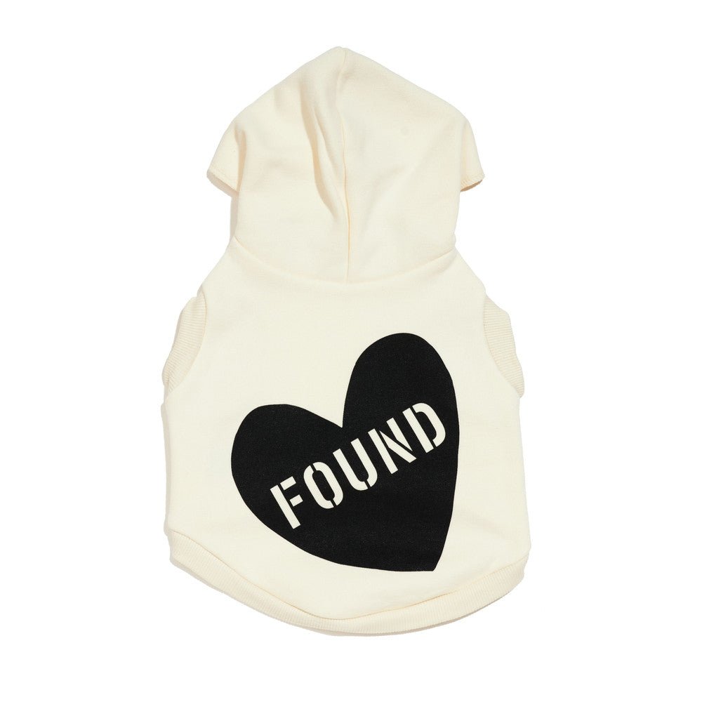 Big Full Heart Hoodie — Natural & Black Rescue Advocate Fleece