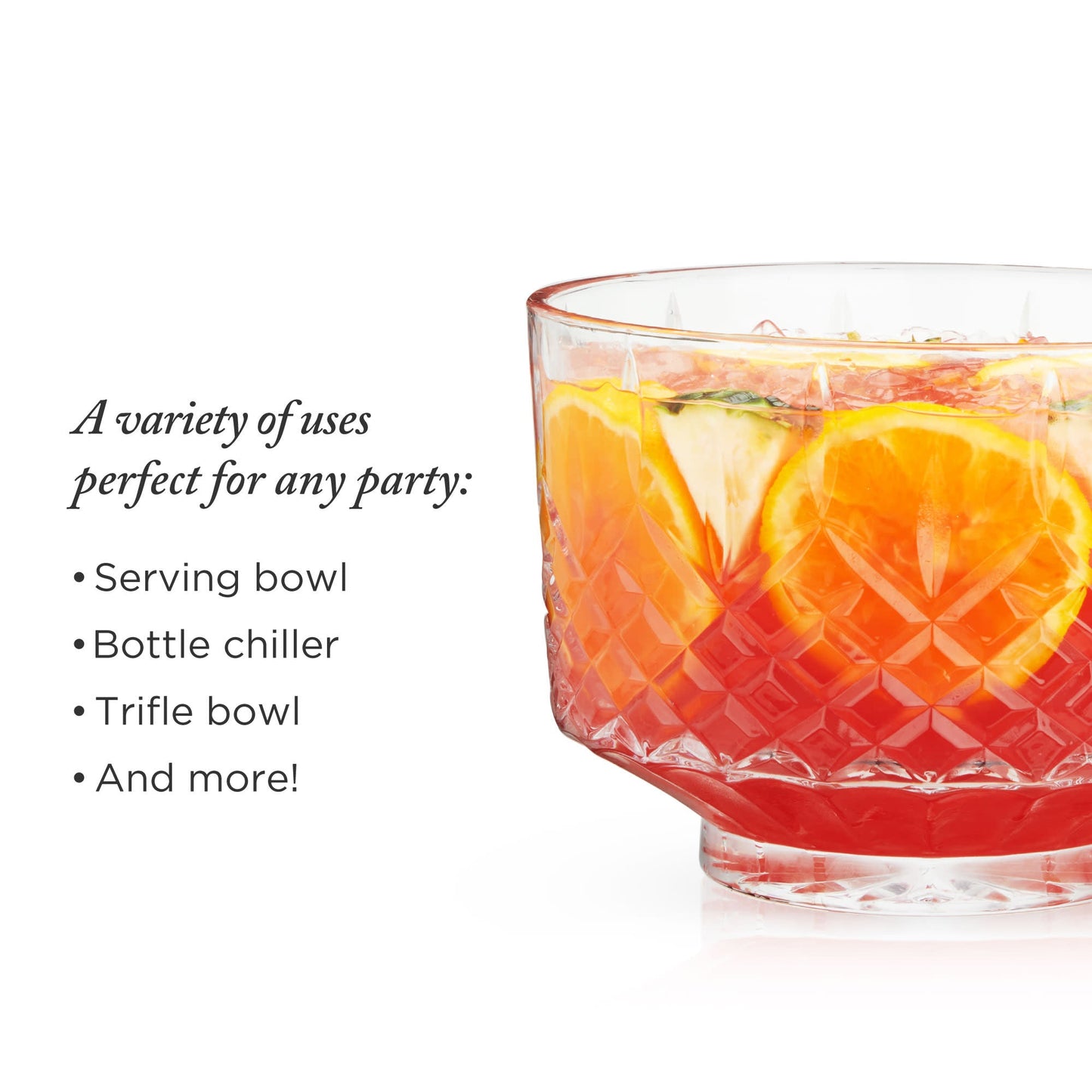 Admiral Crystal Punch Bowl 2.5 Gallon Lead-Free Centerpiece Gift