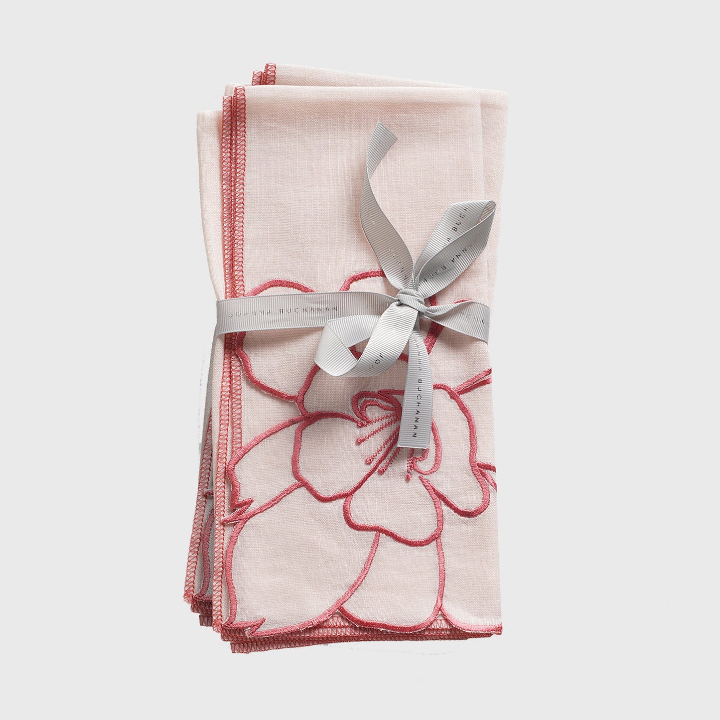 Peony Dinner Napkins Set of Two Peony Symbol Good Fortune Wedding Gift