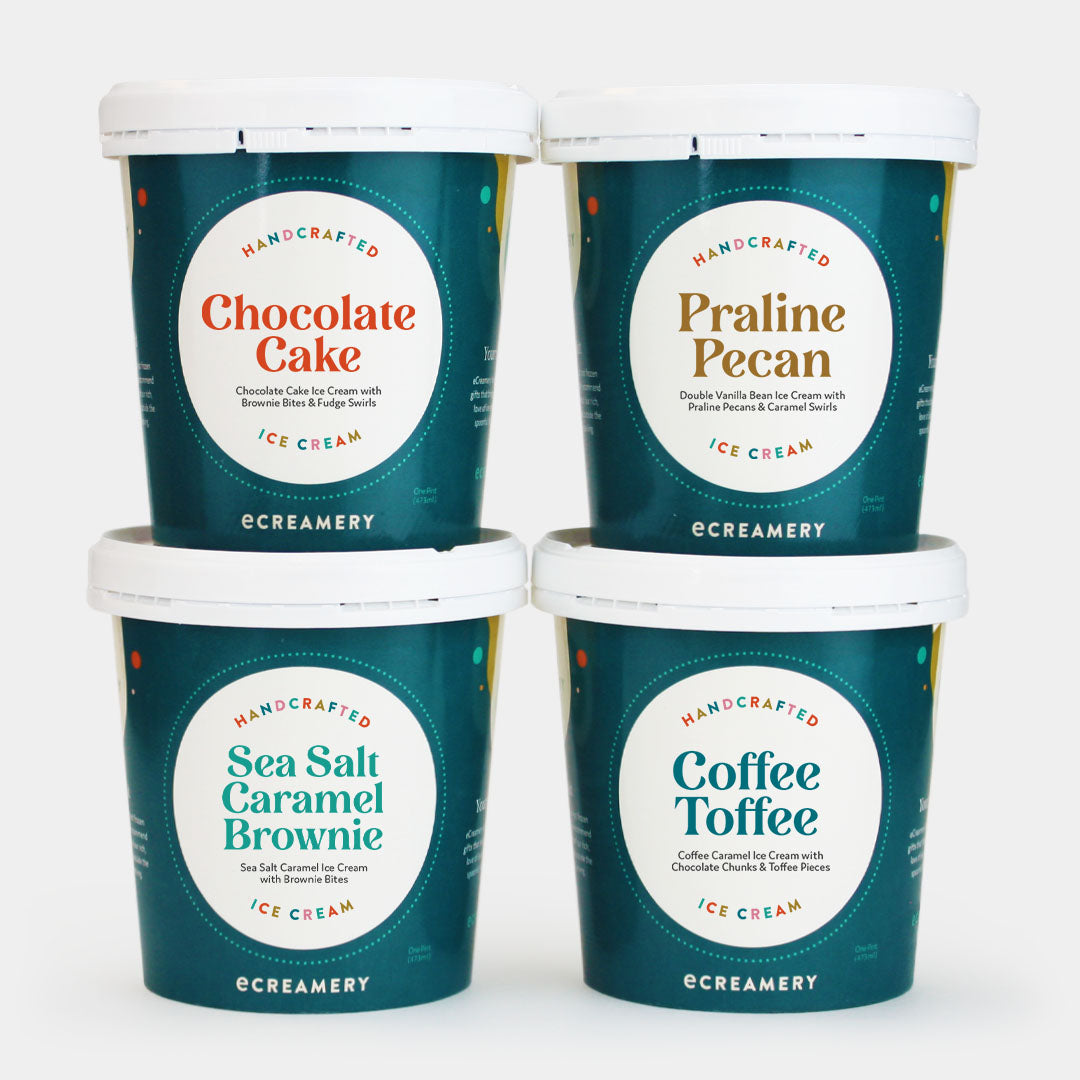 Best Selling Gourmet Ice Cream Gift Box – 4 Signature Flavors