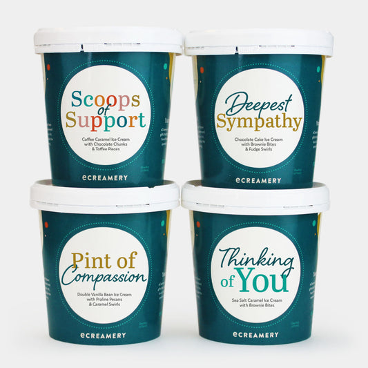 Comfort & Care Sympathy Ice Cream Gift – 4 Handcrafted Pints