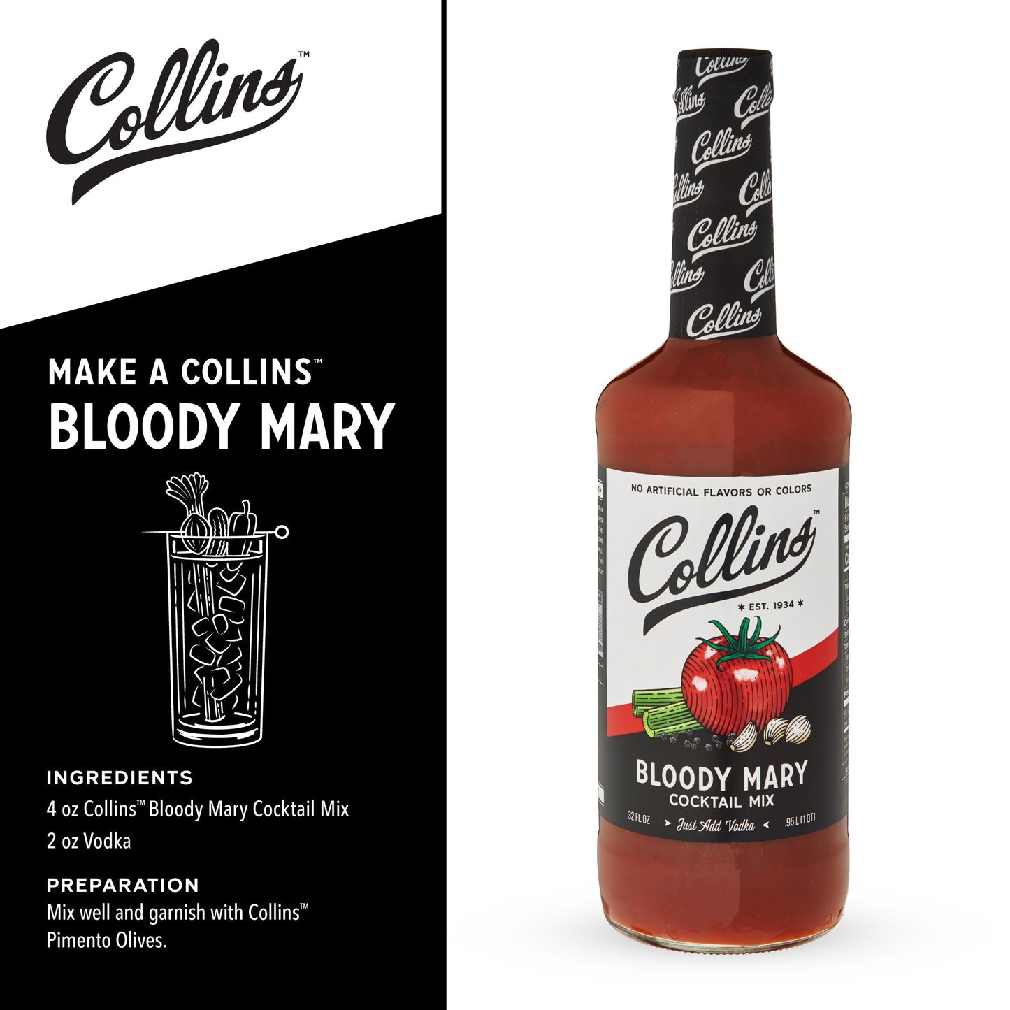Ultimate Bloody Mary Kit with Premium Mix Garnishes and Cocktail Picks