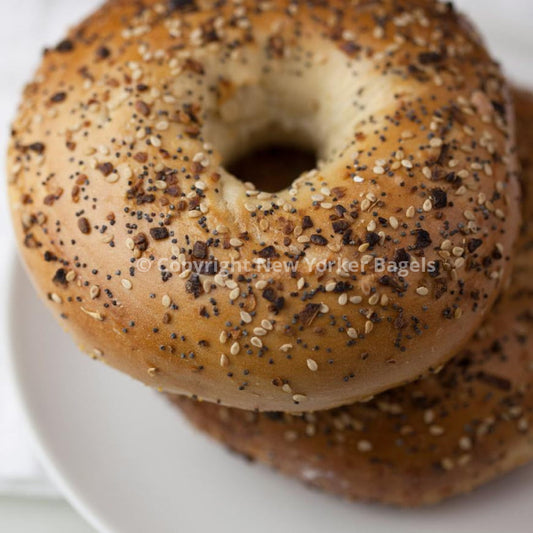 Everything Bagels — Two Dozen Fresh NYC Bagels, Hand-Rolled, Gift Box!
