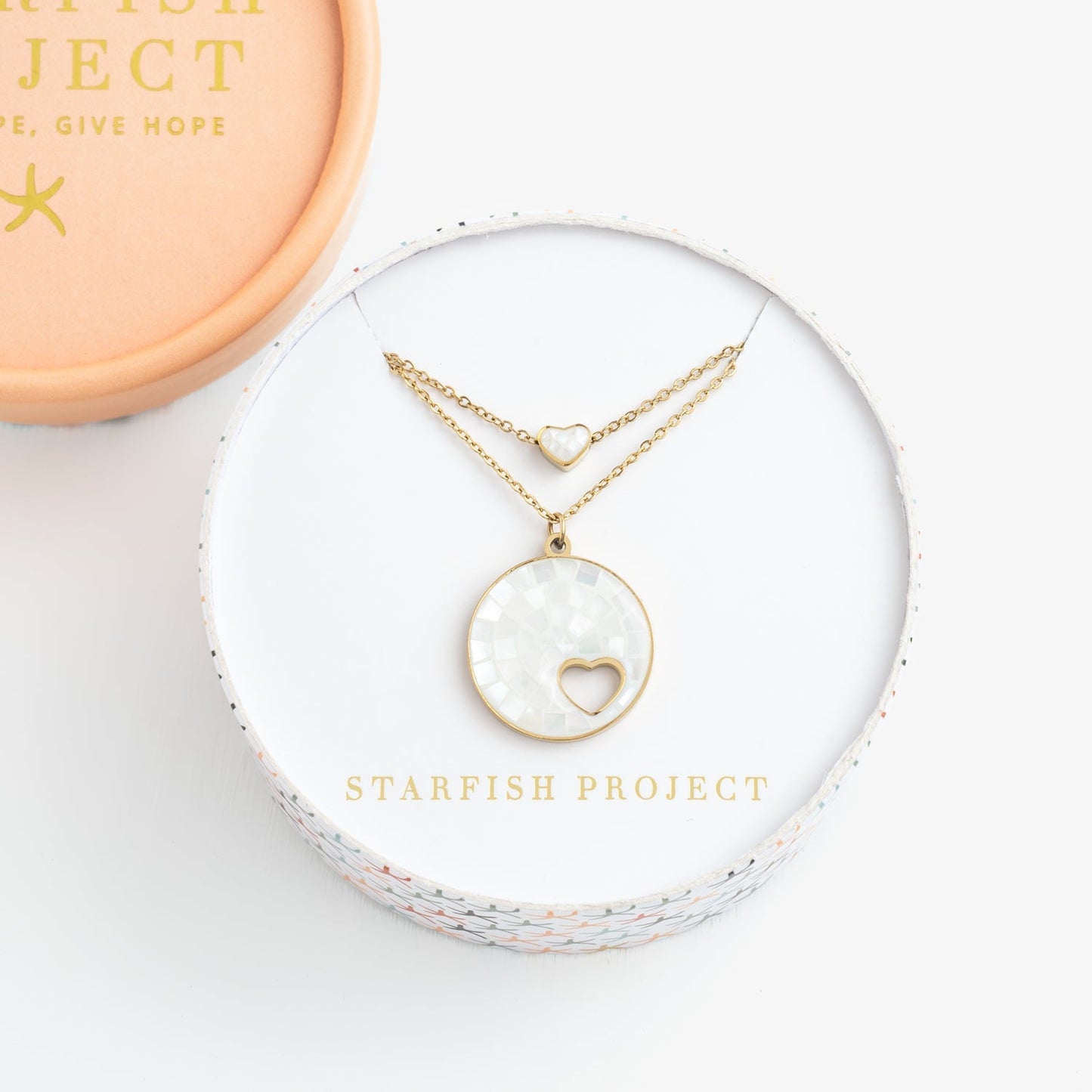 Journey Together Necklace Set in Mother of Pearl — Giftable Duo