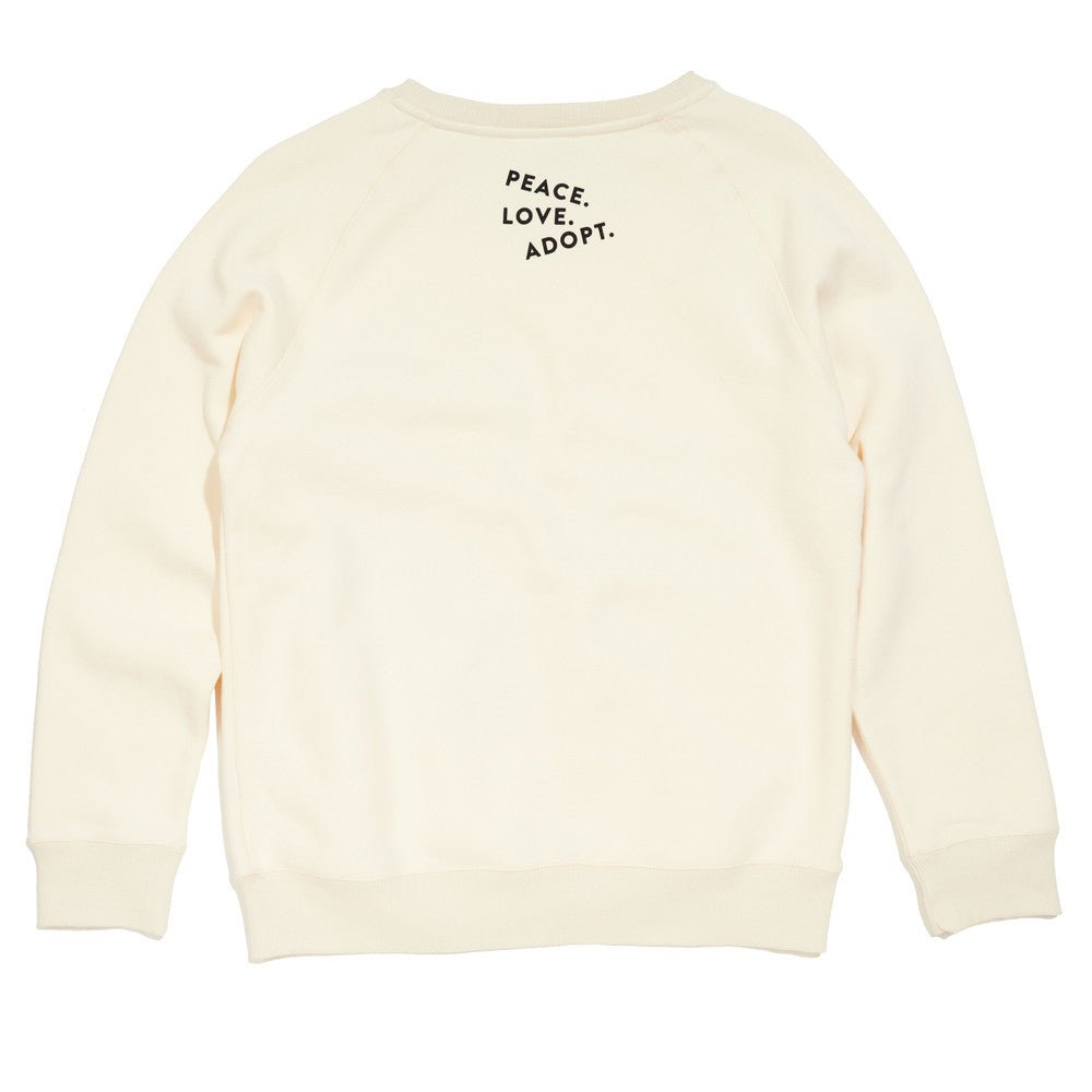 Found My Animal Big Full Heart Sweatshirt Natural Black Adoption Gifts