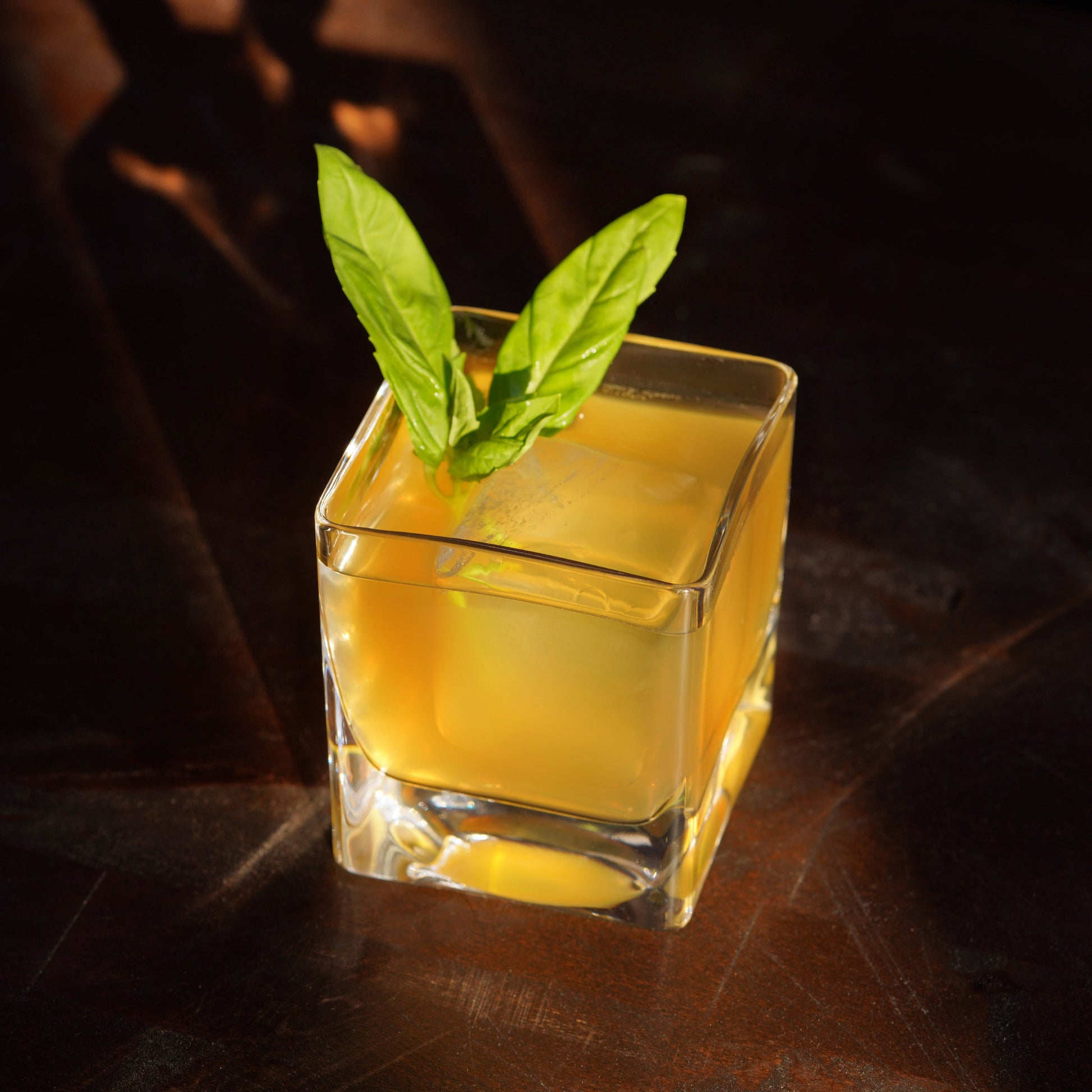 Crystal glasses with whiskey