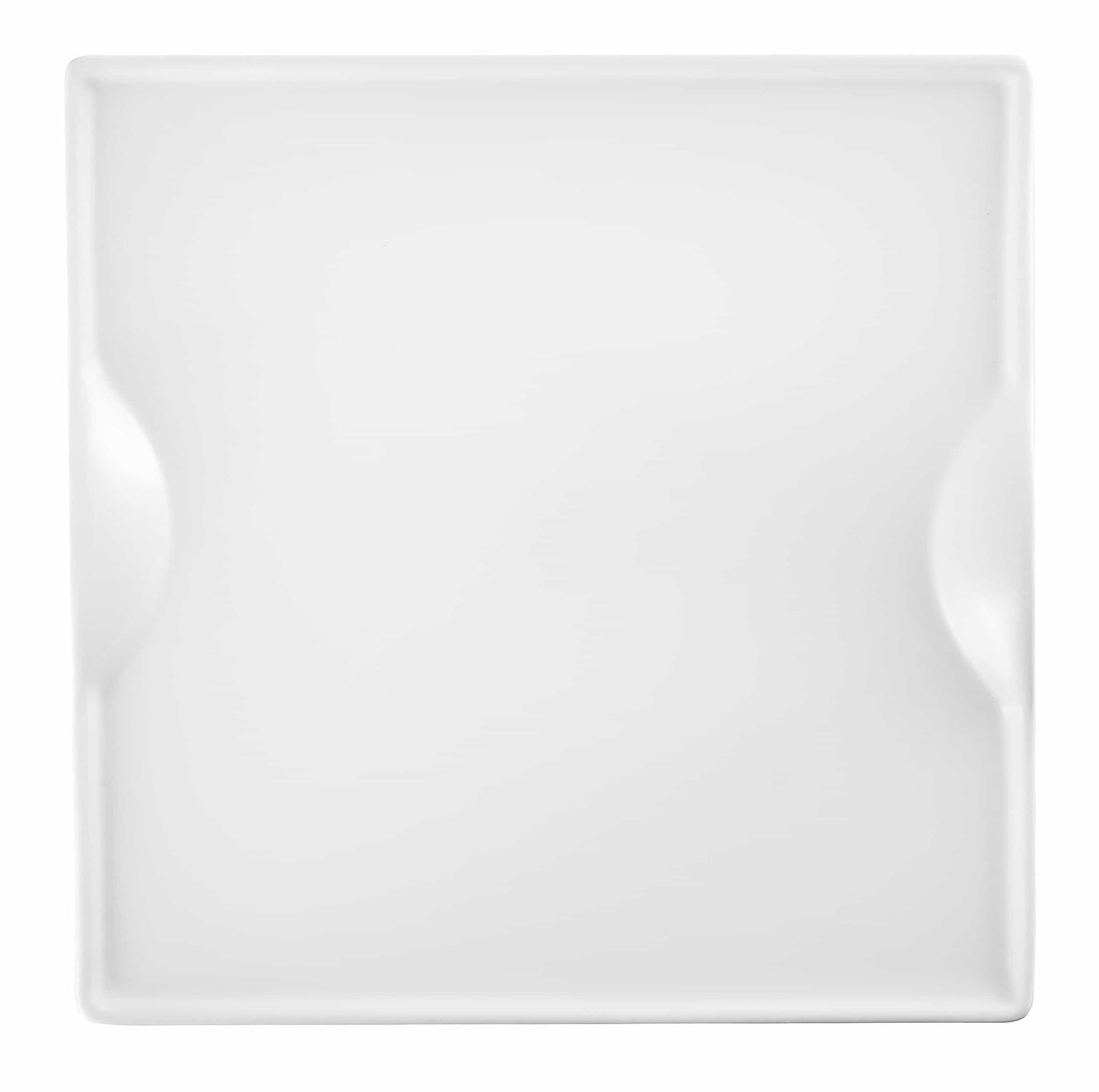Square Porcelain Dinnerware Set Service for 4 Elegant White