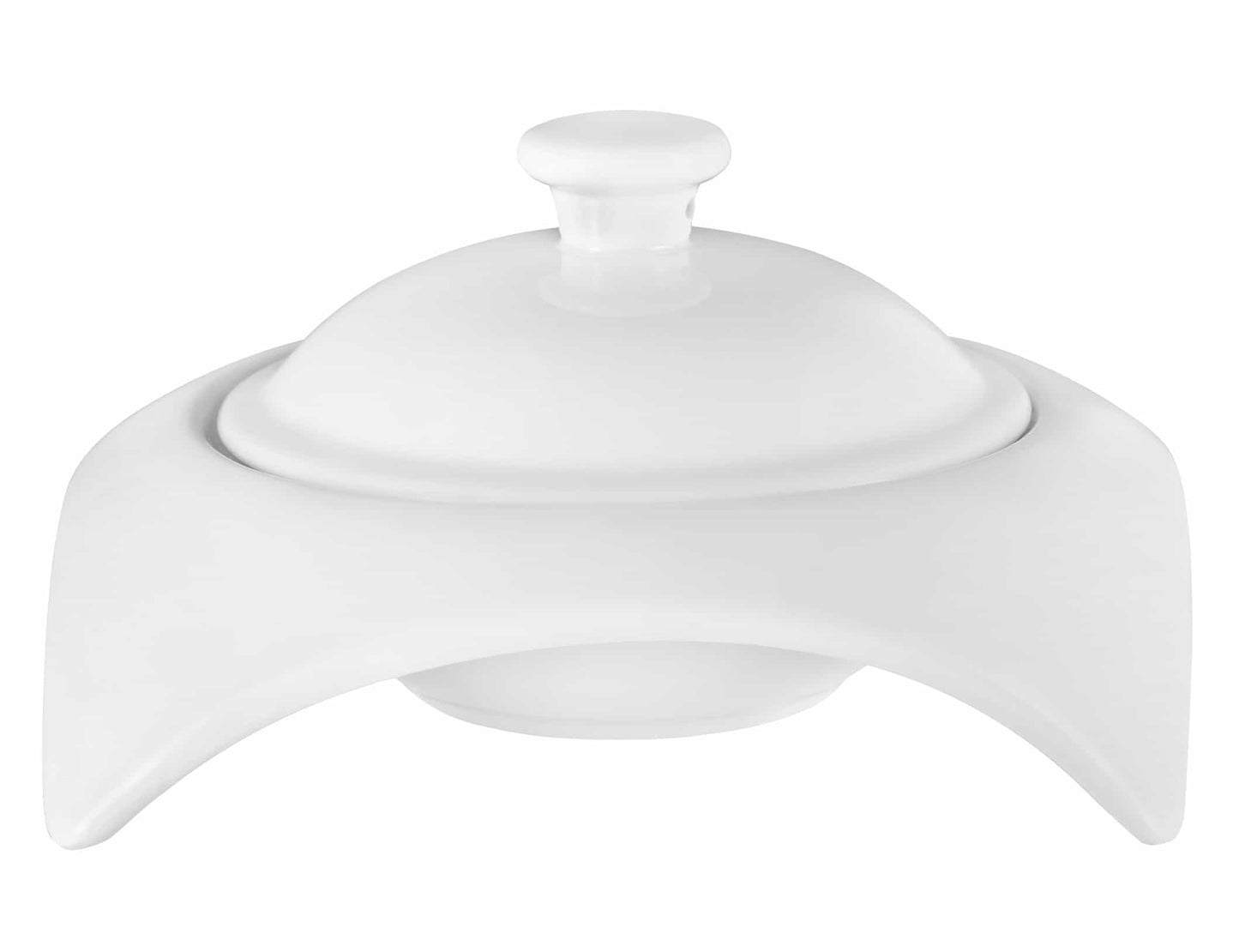 Square Porcelain Dinnerware Set Service for 4 Elegant White