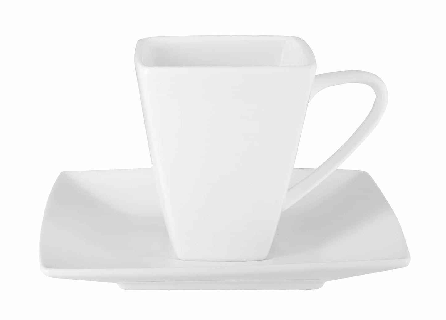 Square Porcelain Dinnerware Set Service for 4 Elegant White
