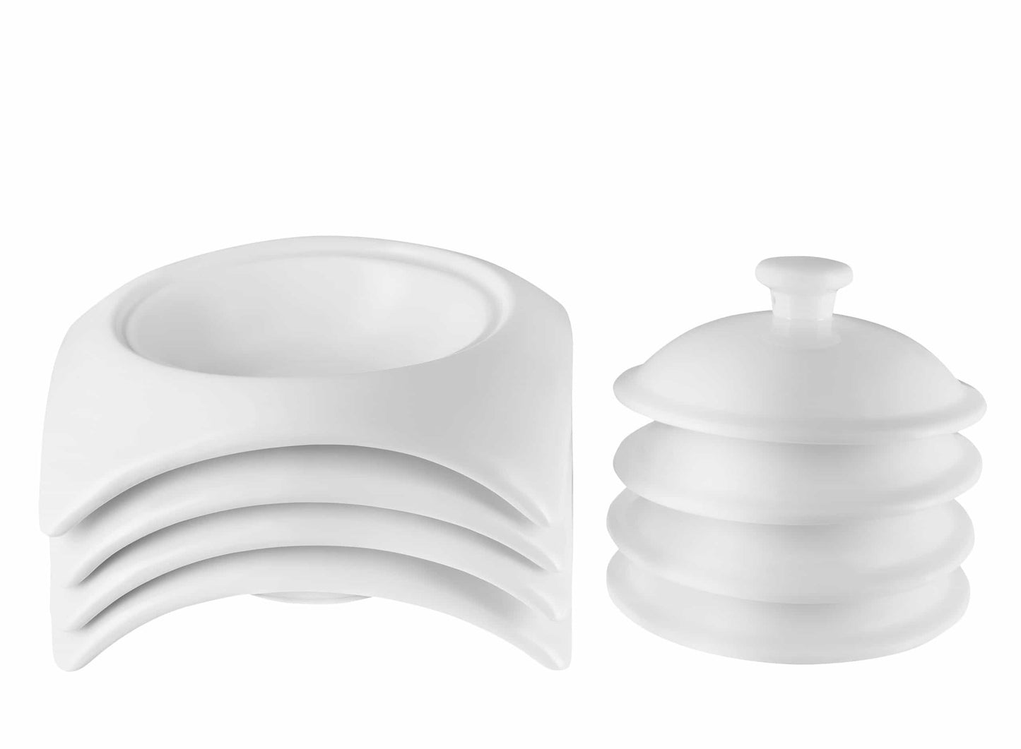 Square Porcelain Dinnerware Set Service for 4 Elegant White