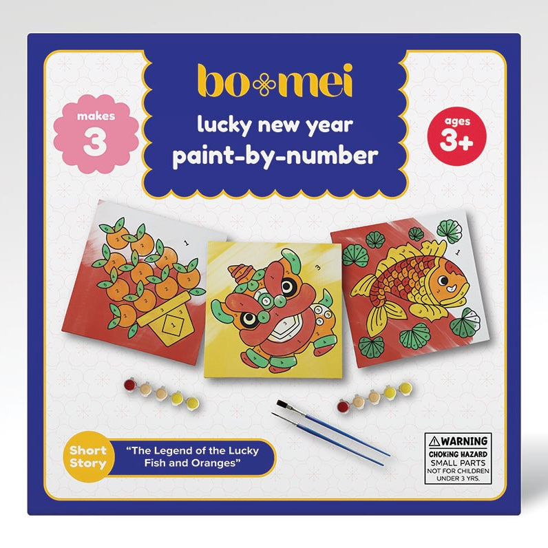 Lucky Symbol Paint by Number Art Kit for Cultural Family Fun