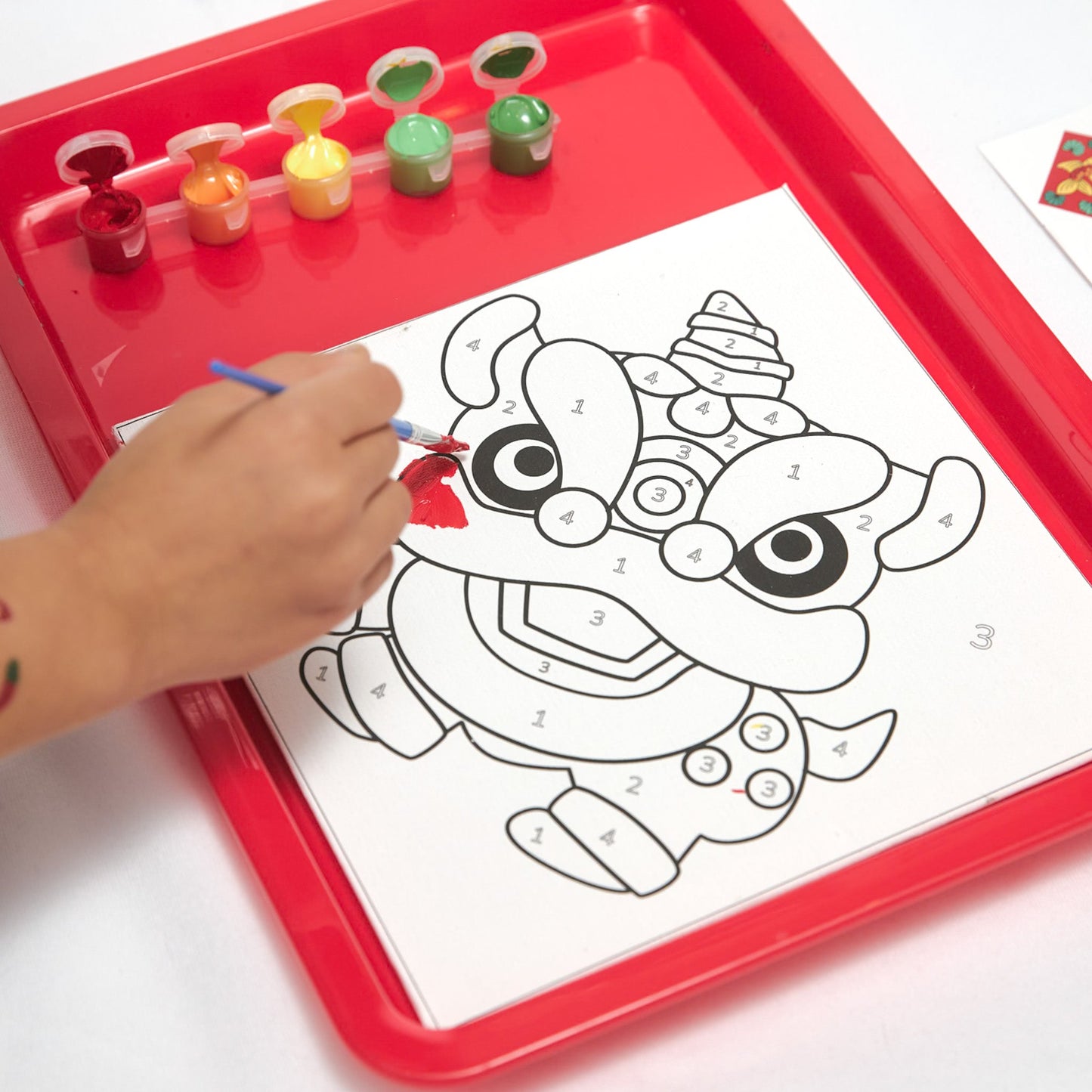 Lucky Symbol Paint by Number Art Kit for Cultural Family Fun