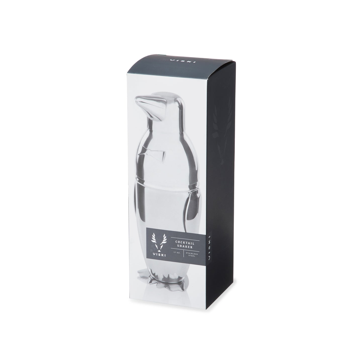 Irving Stainless Steel Penguin Cocktail Shaker with Built-In Strainer