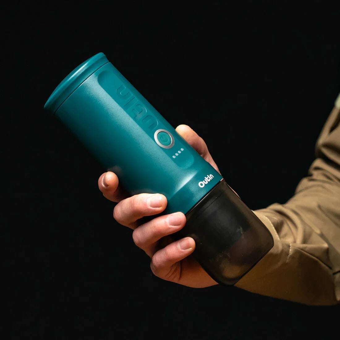Nano Portable Espresso Machine OutIn Teal for Travel and Coffee Gifts