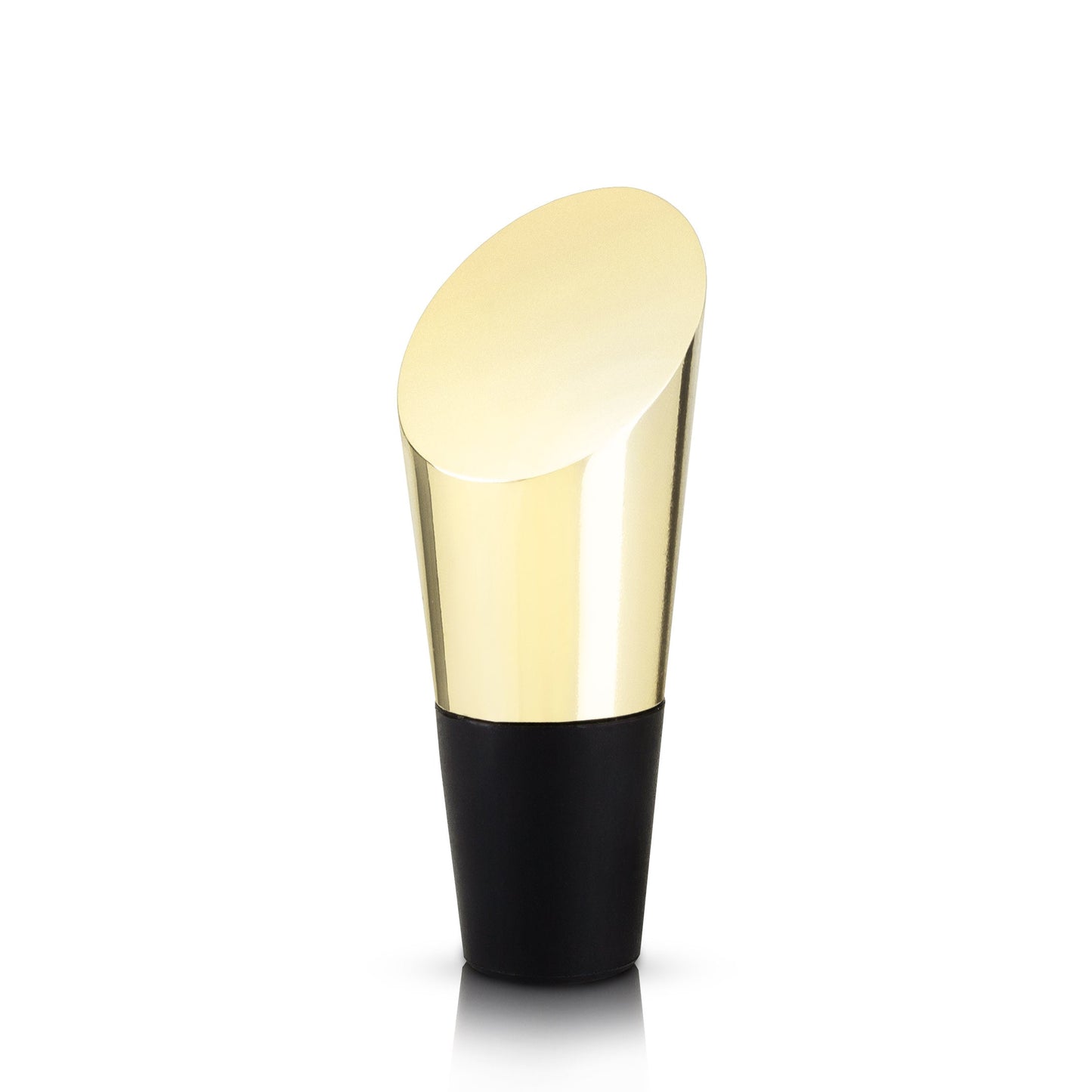 Belmont Heavyweight Gold Bottle Stopper with Soft Silicone Sleeve Gift
