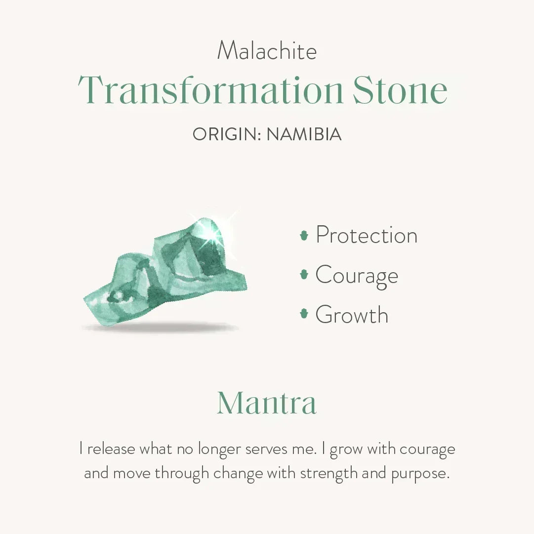 Blessed Peaceful Malachite Heart Bracelet — Calming Gem