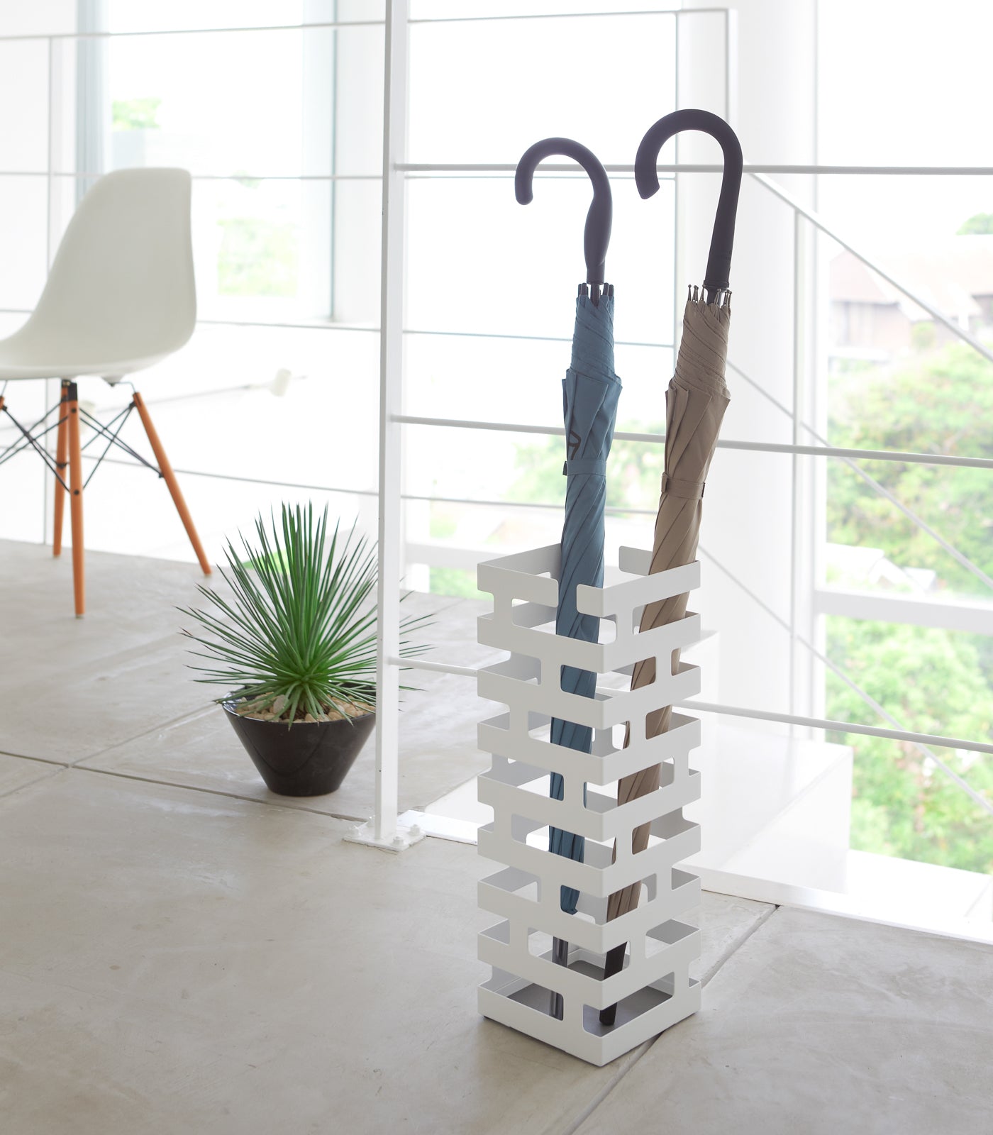 Brickwork Umbrella Stand - Square - Steel