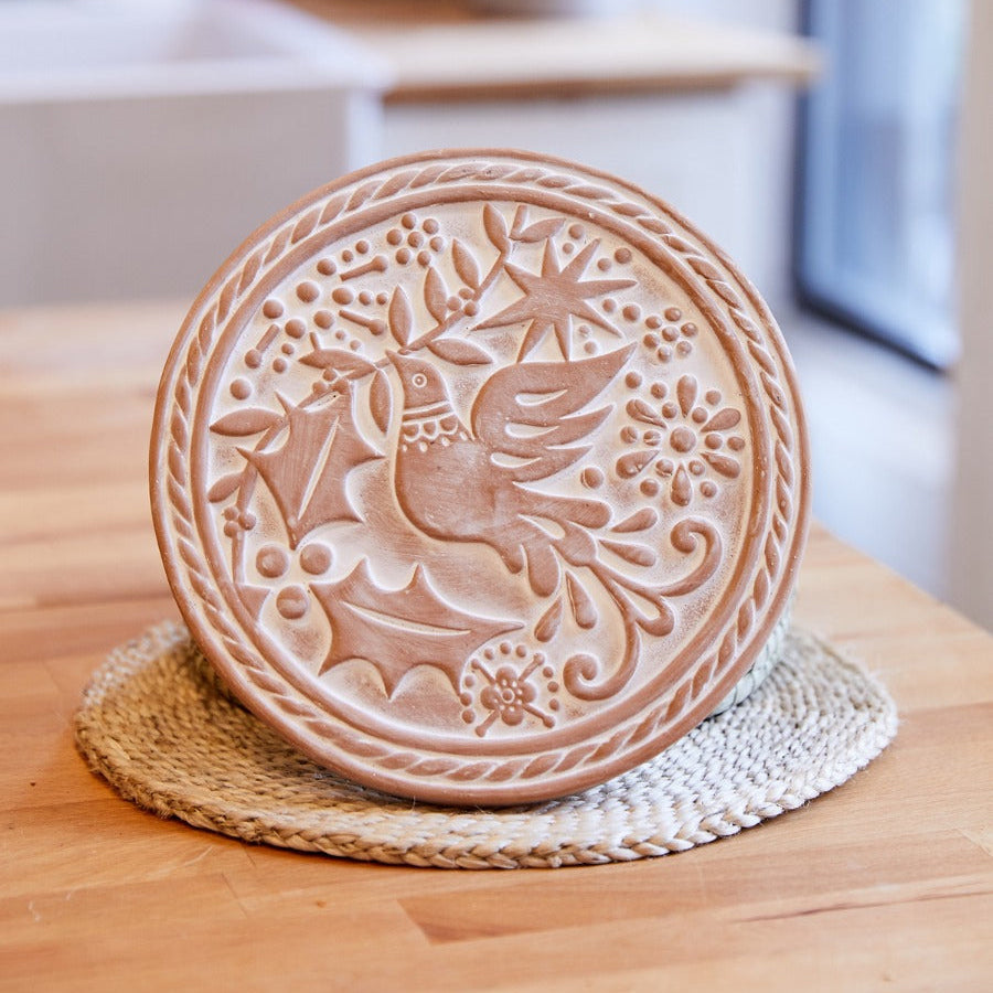 Bird Round Bread Warmer & Seagrass Basket