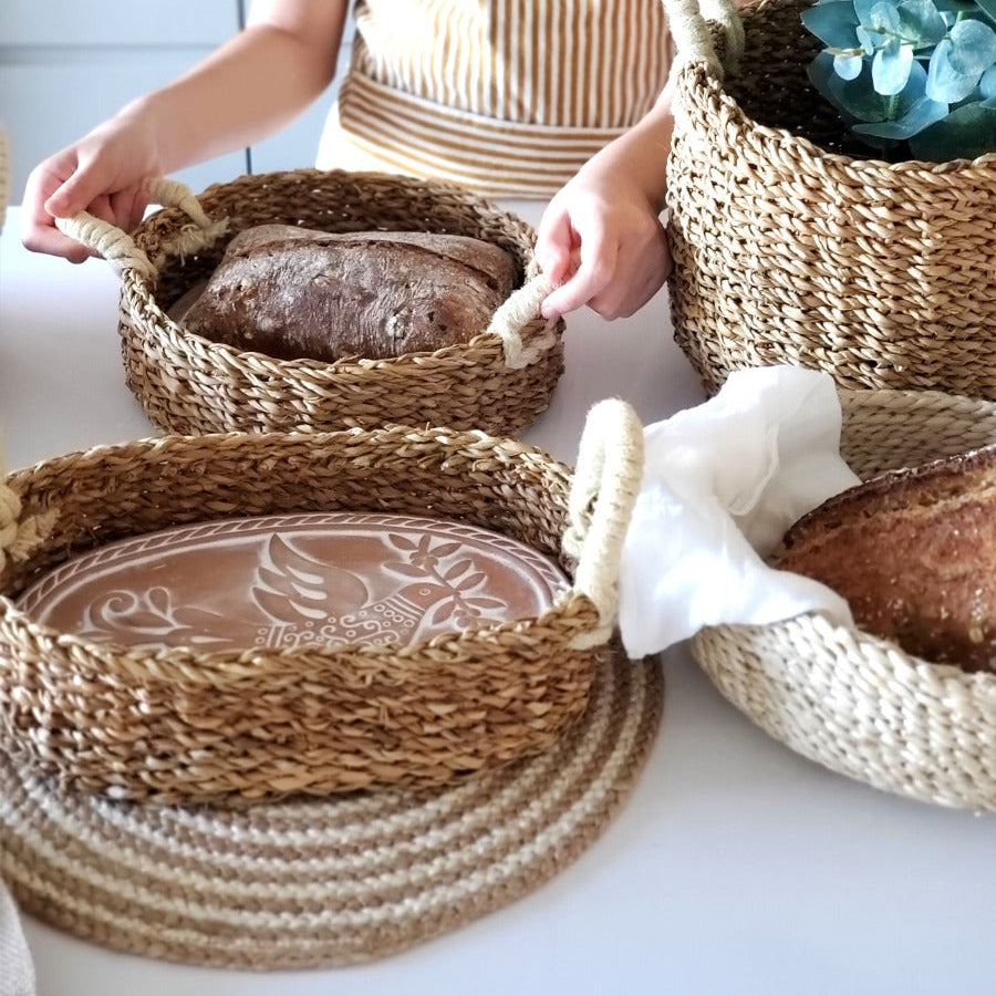 Bird Bread Warmer with Oval Seagrass Basket