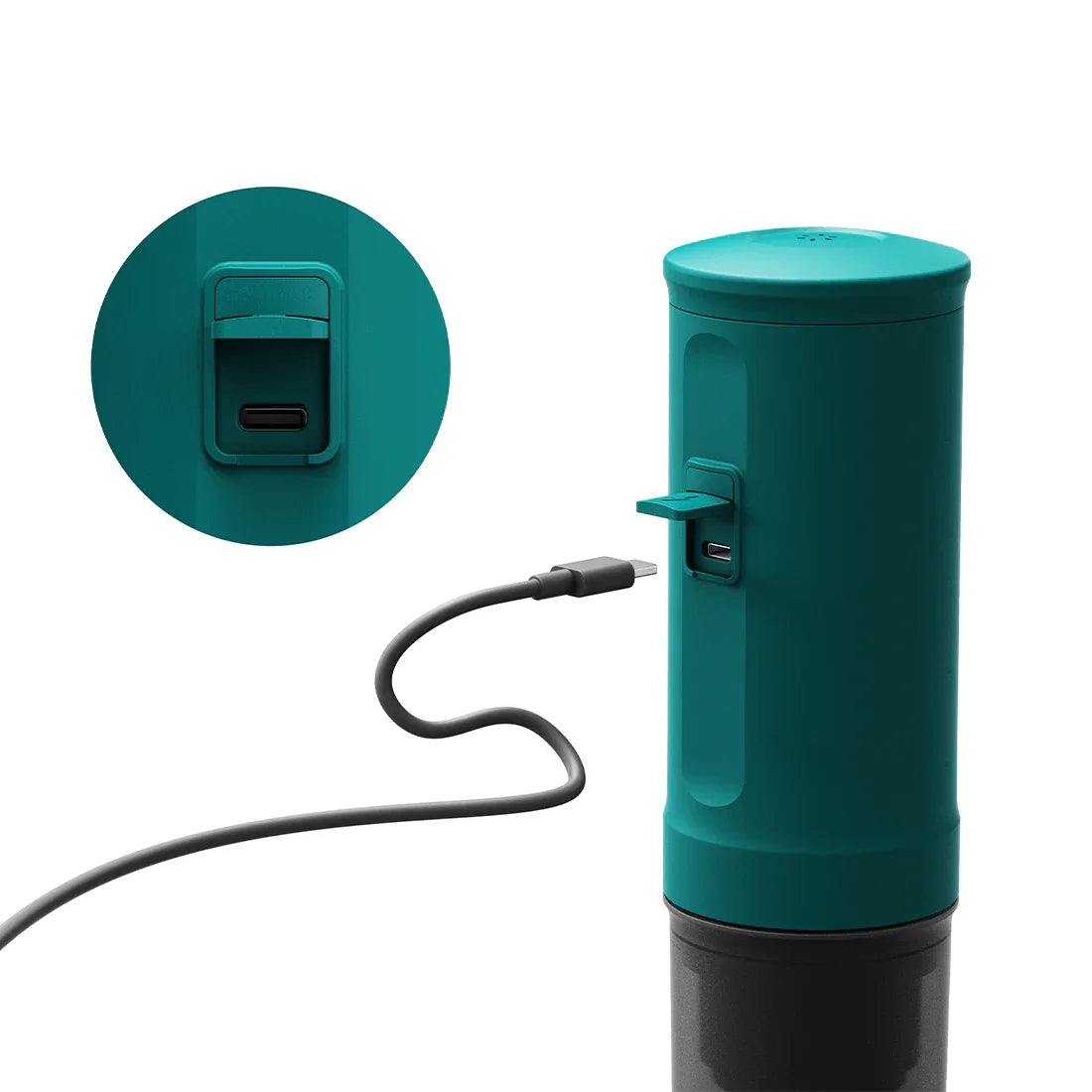 Nano Portable Espresso Machine OutIn Teal for Travel and Coffee Gifts