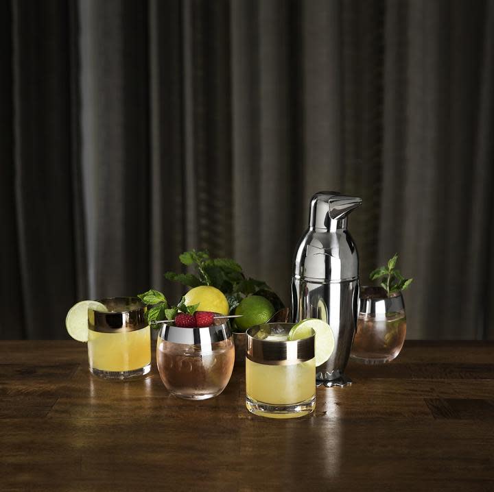 Irving Stainless Steel Penguin Cocktail Shaker with Built-In Strainer