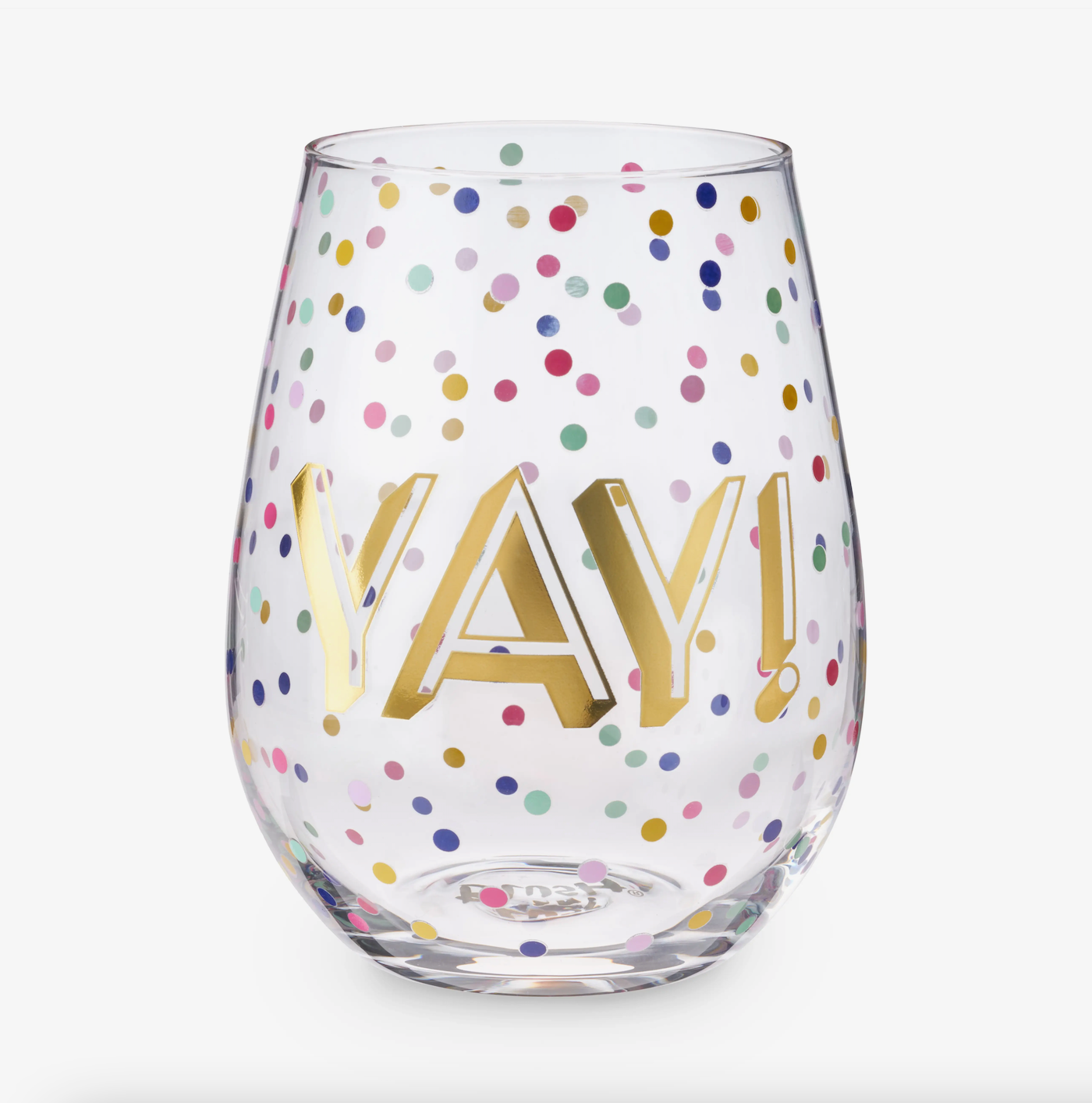 YAY Stemless Wine Glass – Fun 20oz Celebration Tumbler