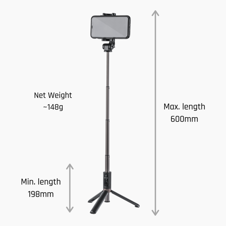 ShiftCam Tripod & Selfie Stick – Foldable Bluetooth Phone Mount